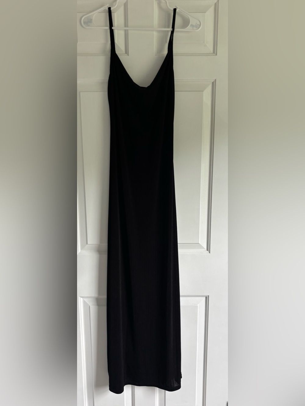 Intimately Free People Black Ribbed Cami Maxi Dress Size M